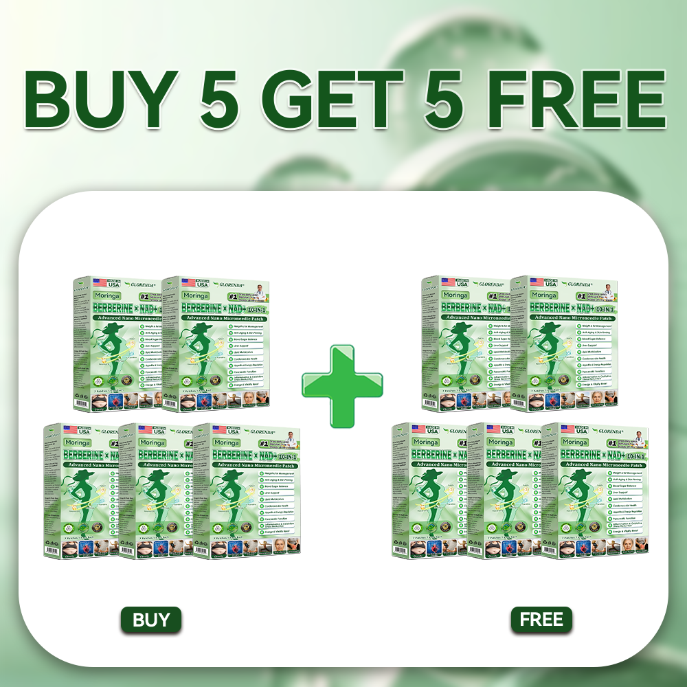 𝐆𝐋𝐎𝐑𝐄𝐍𝐃𝐀® 𝐌𝐨𝐫𝐢𝐧𝐠𝐚 · 𝐁𝐞𝐫𝐛𝐞𝐫𝐢𝐧𝐞 × 𝐍𝐀𝐃+ 𝟏𝟎-𝐢𝐧-𝟏 𝐀𝐝𝐯𝐚𝐧𝐜𝐞𝐝 𝐍𝐚𝐧𝐨 𝐌𝐢𝐜𝐫𝐨𝐧𝐞𝐞𝐝𝐥𝐞 𝐏𝐚𝐭𝐜𝐡 (𝐉𝐮𝐬𝐭 𝐨𝐧𝐜𝐞 𝐚 𝐝𝐚𝐲, 𝐯𝐢𝐬𝐢𝐛𝐥𝐞 𝐜𝐡𝐚𝐧𝐠𝐞𝐬 𝐢𝐧 𝟕 𝐝𝐚𝐲𝐬) 𝐅𝐨𝐫 𝐨𝐛𝐞𝐬𝐢𝐭𝐲, 𝐥𝐨𝐨𝐬𝐞 𝐬𝐤𝐢𝐧, 𝐝𝐢𝐚𝐛𝐞𝐭𝐞𝐬, 𝐬𝐥𝐞𝐞𝐩 𝐚𝐩𝐧𝐞𝐚, 𝐣𝐨𝐢𝐧𝐭 𝐢𝐬𝐬𝐮𝐞𝐬, 𝐚𝐧𝐝 𝐦𝐨𝐫𝐞